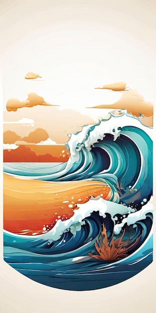 Ilustración de las ondas