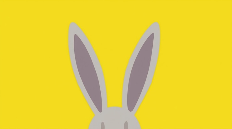 Foto ilustración de orejas de conejo con estilo minimalista
