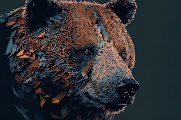 Ilustración de un oso canoso