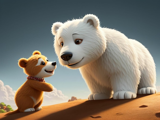 ilustración de osos en estilo de dibujos animados