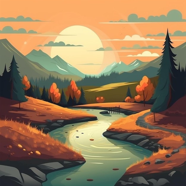 ilustración de otoño