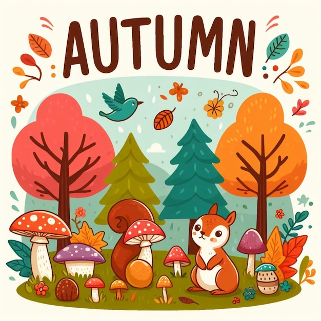 Ilustración de otoño