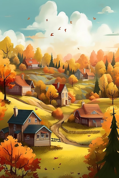 Ilustración de otoño