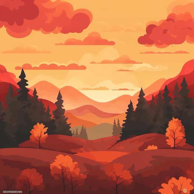 Ilustración de otoño