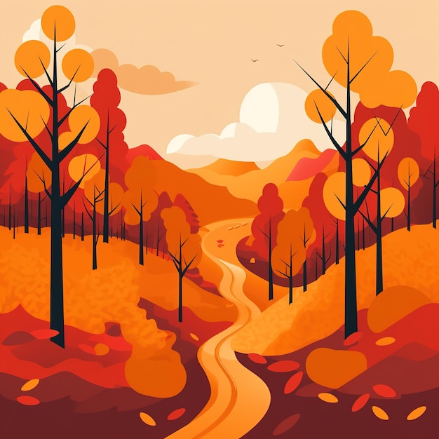 Ilustración de otoño