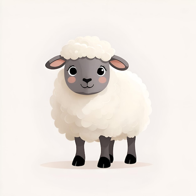 Ilustración de ovejas lindas para libros de cuentos para niños