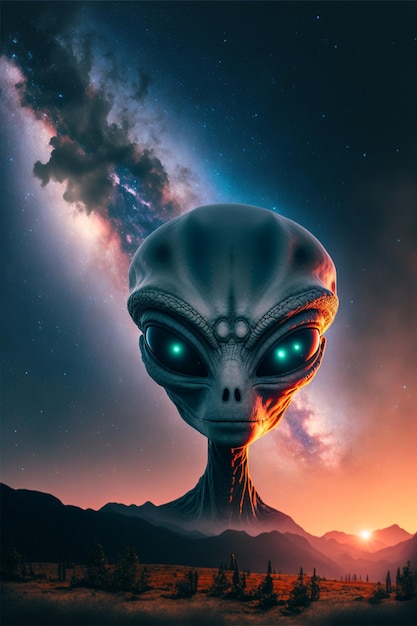 Ilustración de OVNI alienígena