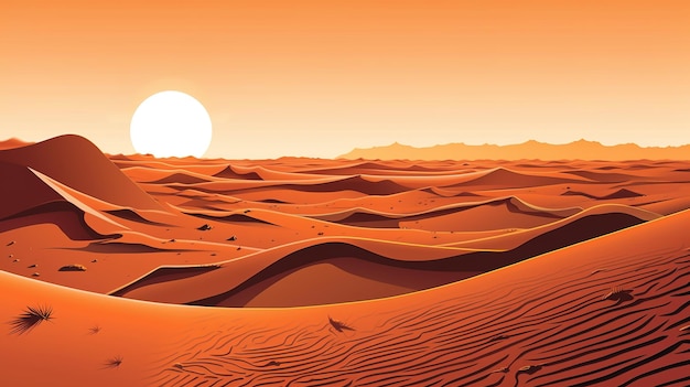 Ilustración del paisaje del desierto