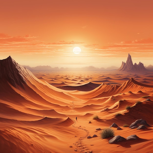 Ilustración del paisaje del desierto