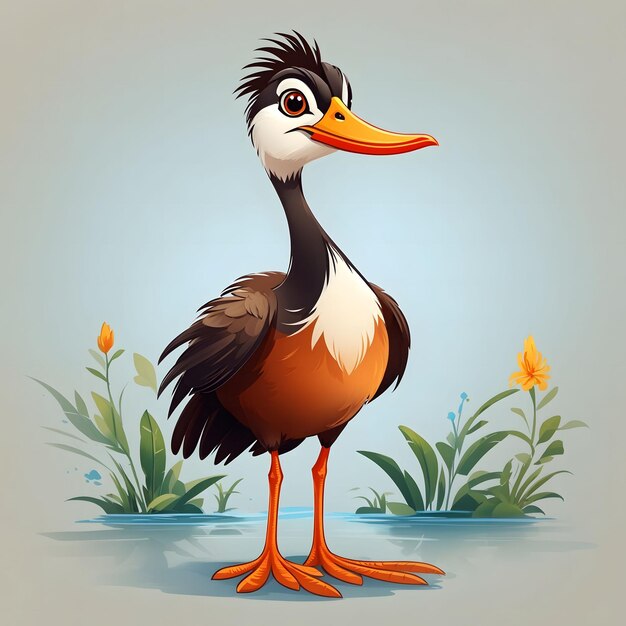 Ilustración del pájaro Jacana AI Generative