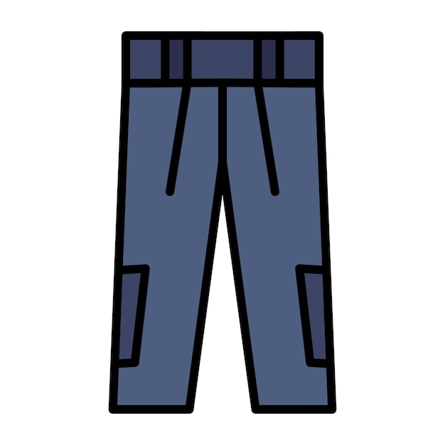 Ilustración de pantalones planos