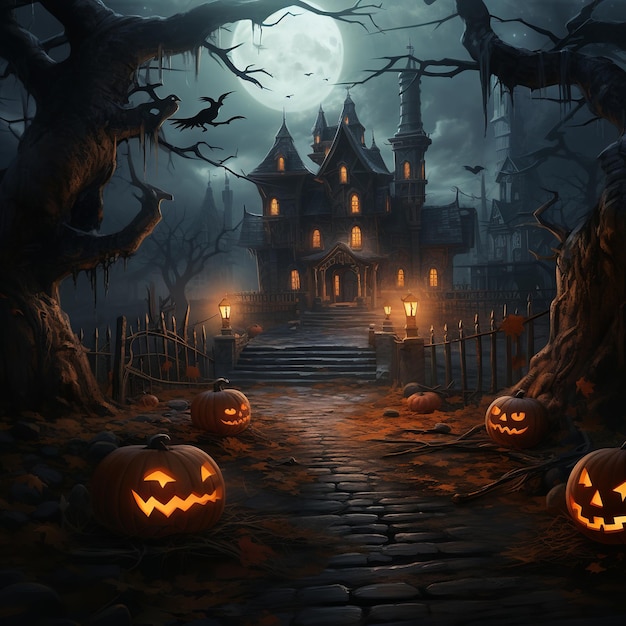 ilustración de papel tapiz de halloween una pintura