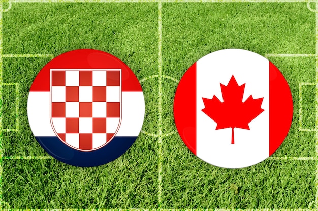 Ilustración para el partido de fútbol croacia vs canadá