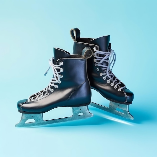 Ilustración de patines de hielo AI Generativo