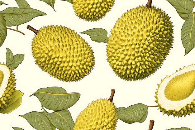 Ilustración del patrón de durian