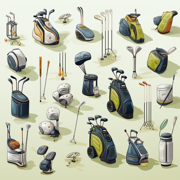 Foto ilustración del patrón del equipo de golf