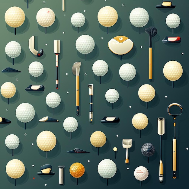 Foto ilustración del patrón del equipo de golf