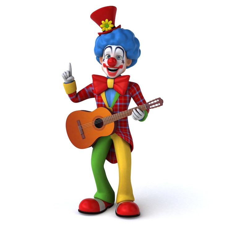 Foto ilustración de payaso divertido