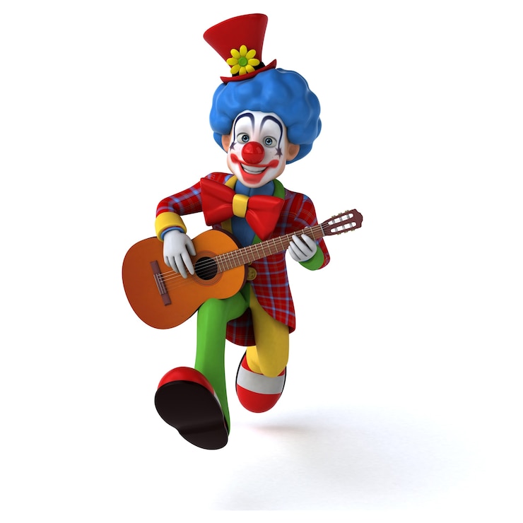Foto ilustración de payaso divertido