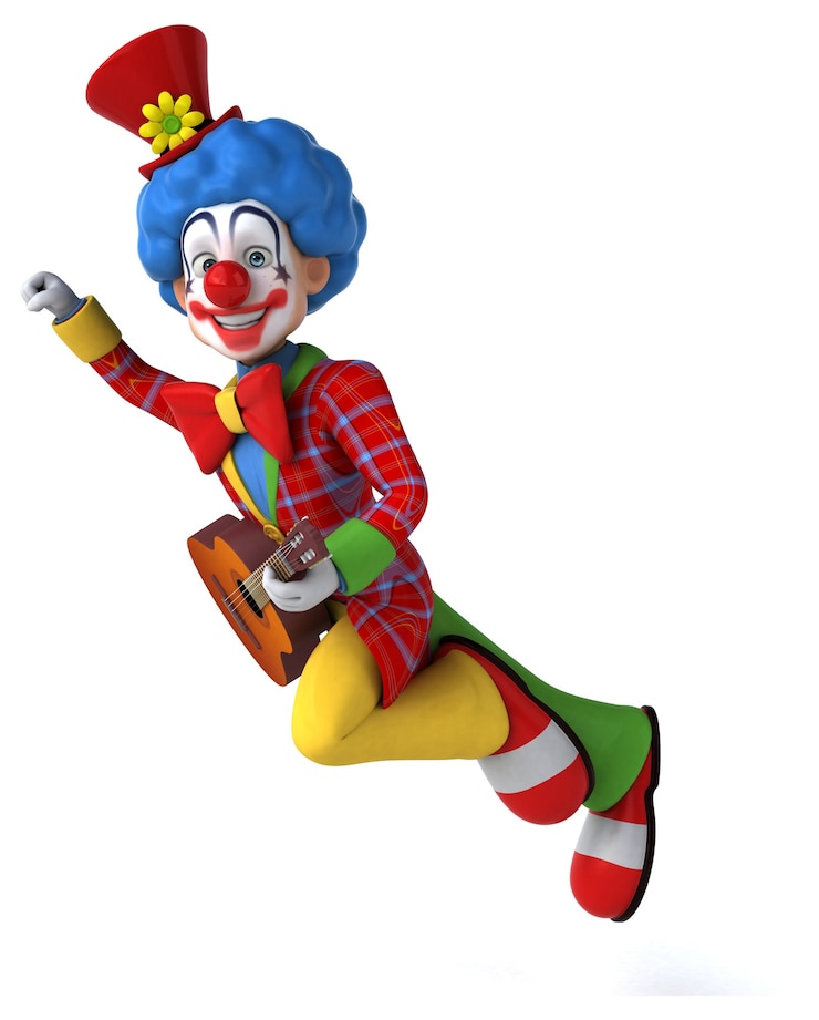 Foto ilustración de payaso divertido