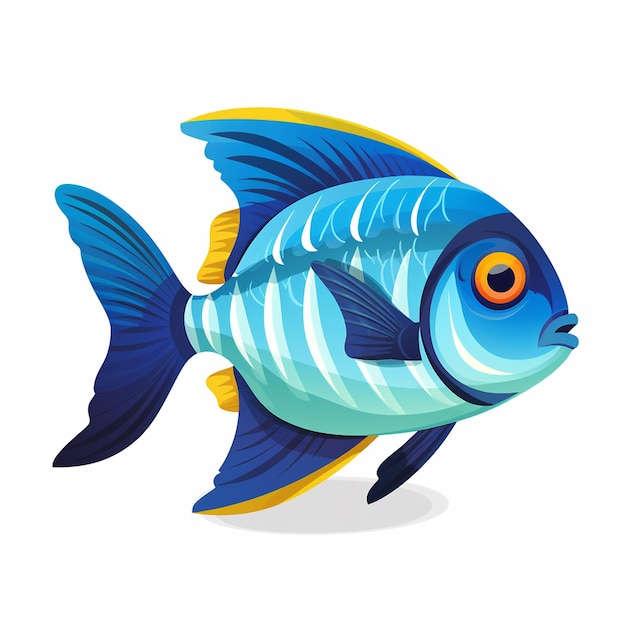 Foto ilustración peces coloridos armonía subacuática