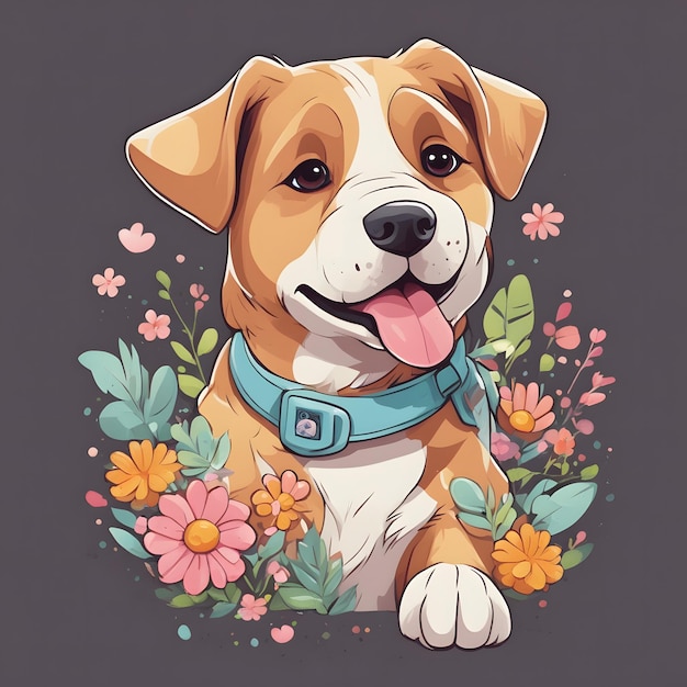 Ilustración de perro bebé