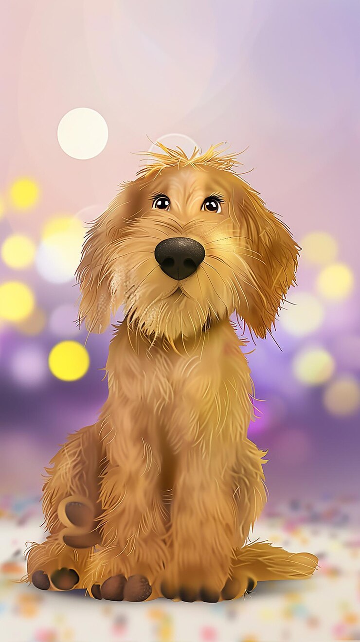 Ilustración de un perro cachorro para un libro para niños