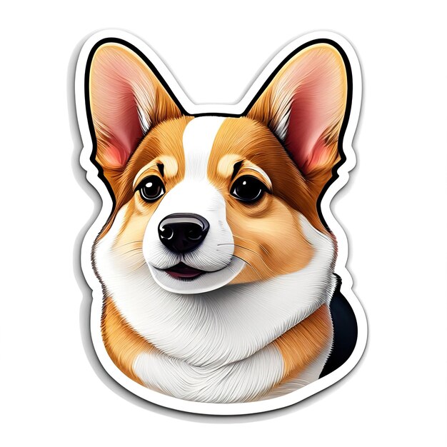 Foto ilustración de perro corgi ia generativa