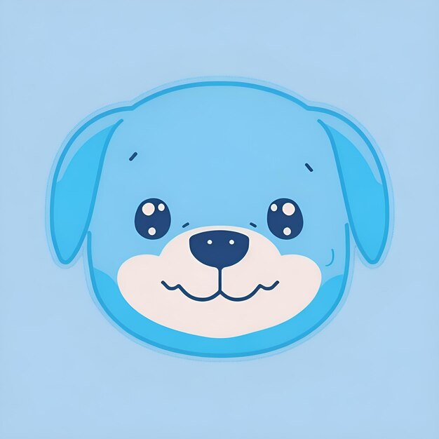 Ilustración de perro lindo estilo de dibujo vectorial de perro kawaii chibi dibujos animados de perro