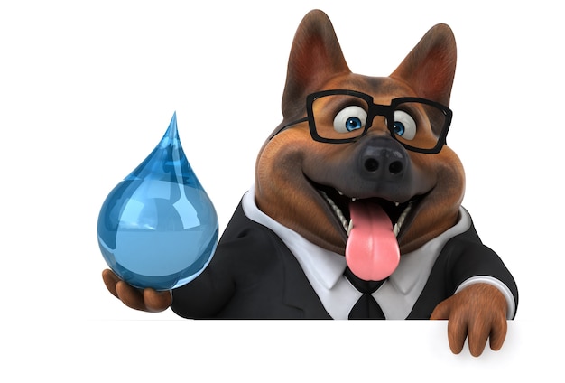 Ilustración de perro pastor alemán