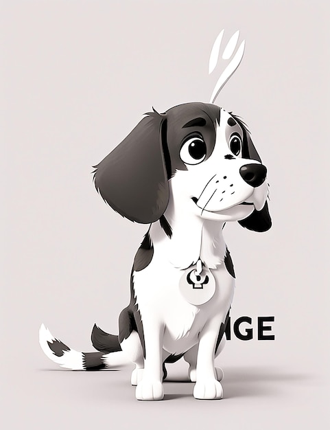 ilustración de perro salchicha de dibujos animados dibujados a mano generada por AI