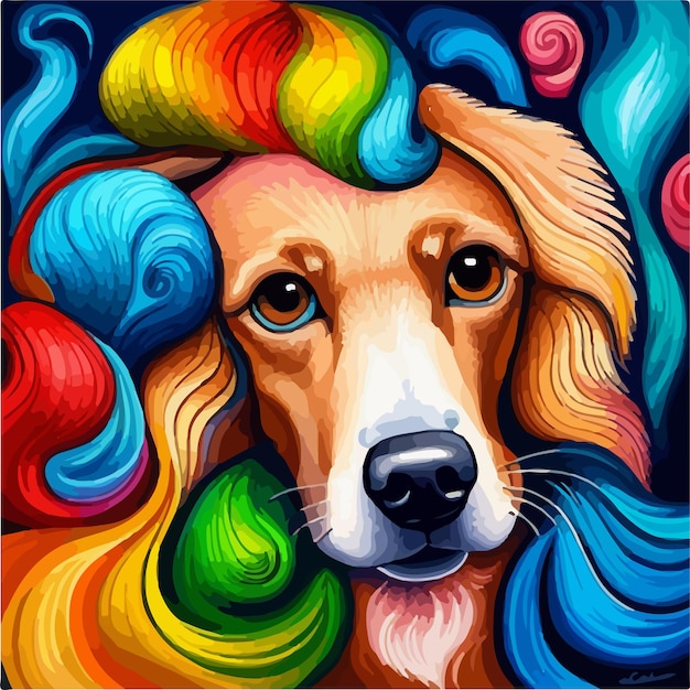 Ilustración de perros lindos