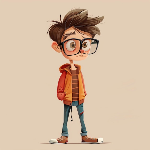 Foto ilustración de un personaje de dibujos animados