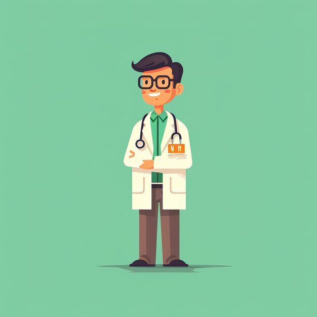 Ilustración de personaje médico