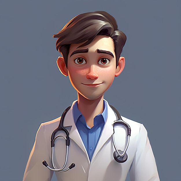 Ilustración de personaje médico