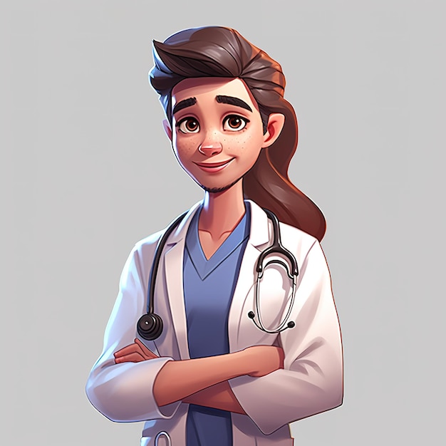 Ilustración de personaje médico