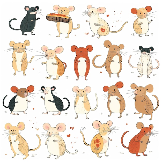 Ilustración del personaje del ratón pequeño
