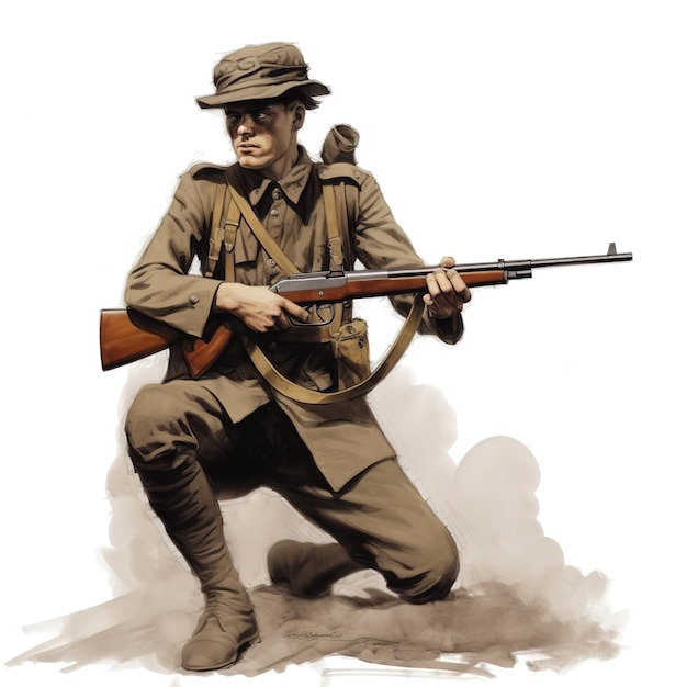 ilustración de personaje wwi