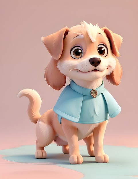 Ilustración de personajes de perros en 3D