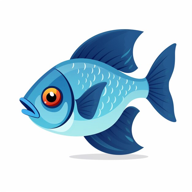 Foto ilustración de pesca guppy blanco lleno de peces de color pequeño gigante trevally vector vector bajo