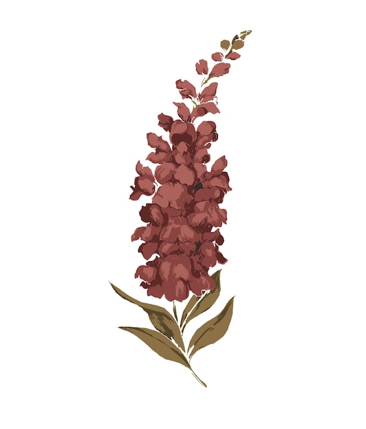 Ilustración de pintura en acuarela floral