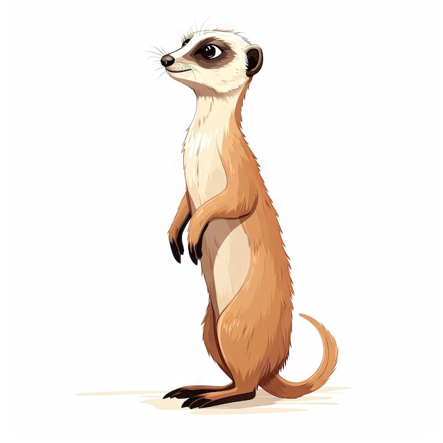 Ilustración plana en 2D de un animal lindo