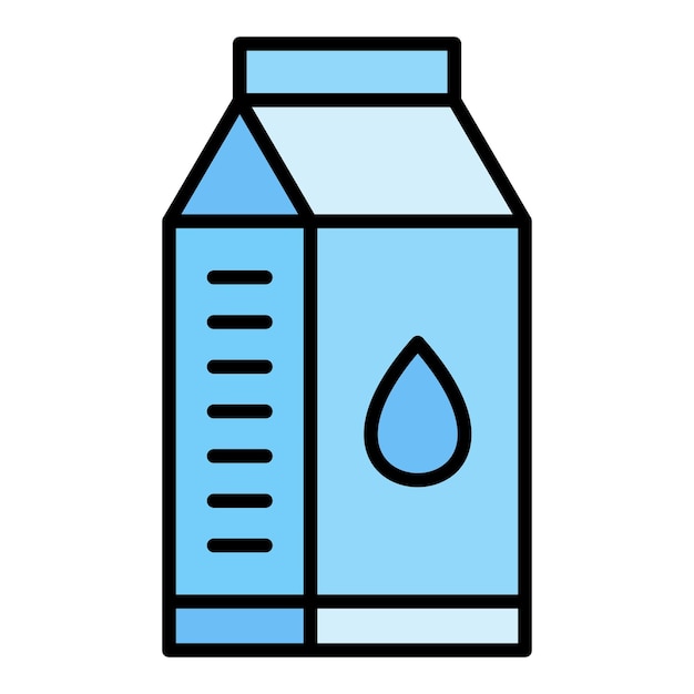 Ilustración plana de cartón de leche