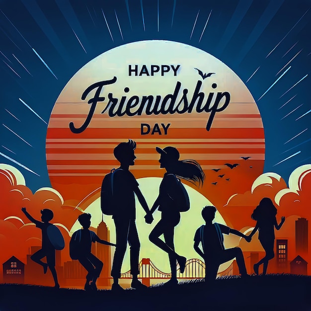 Ilustración plana para celebrar el día de la amistad