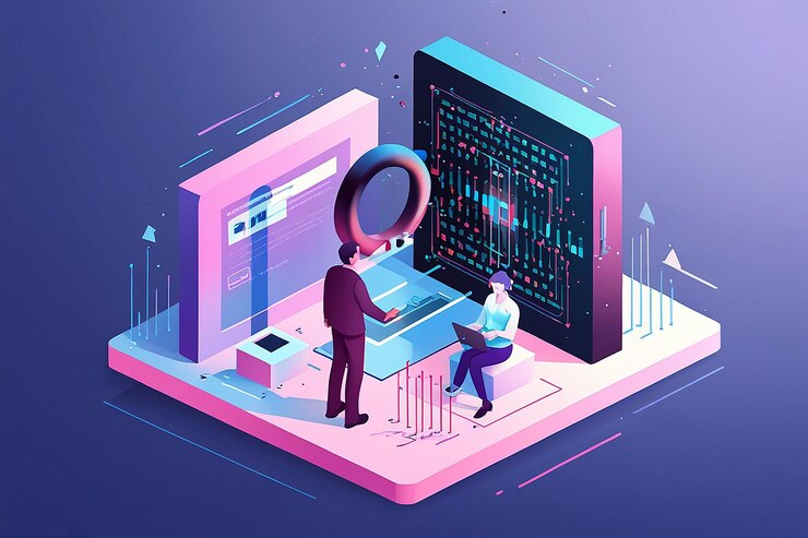 Foto ilustración plana de cifrado de datos 3d