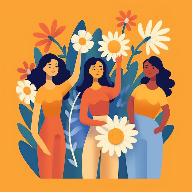 ilustración plana del día de la igualdad de las mujeres día de la madre día internacional de la mujer