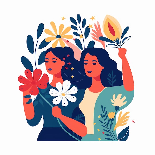 ilustración plana del día de la igualdad de las mujeres día de la madre día internacional de la mujer