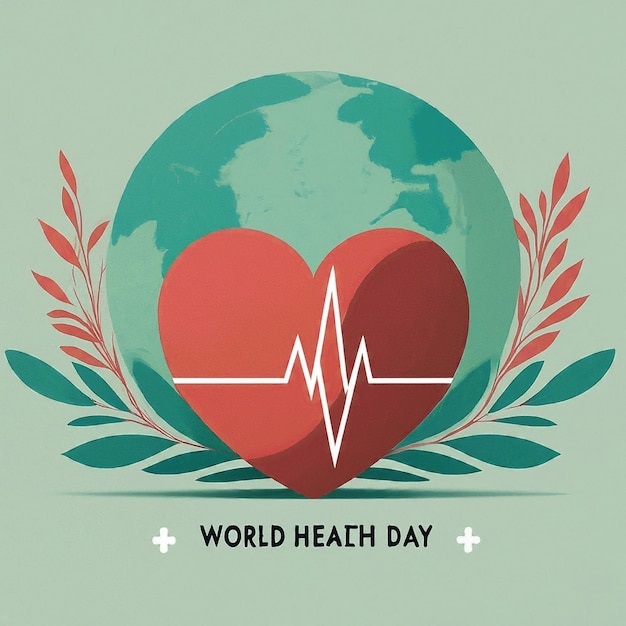 Ilustración plana para el Día Mundial de la Salud