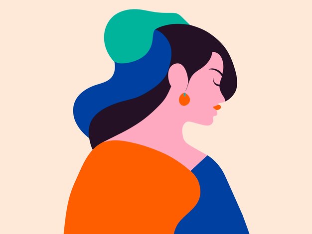 Ilustración plana dibujada a mano en el estilo de Matisse