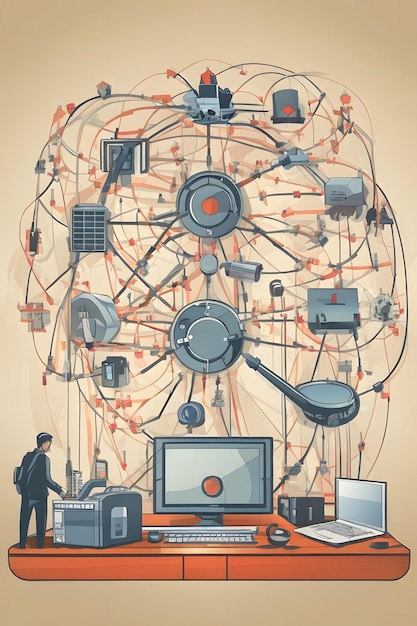 Ilustración plana de fondo abstracto de seguridad de red